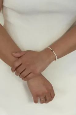 Best Aina rannekoru, valkoinen/hopea Joyem