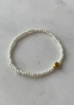 New Aina rannekoru, valkoinen/kulta Joyem