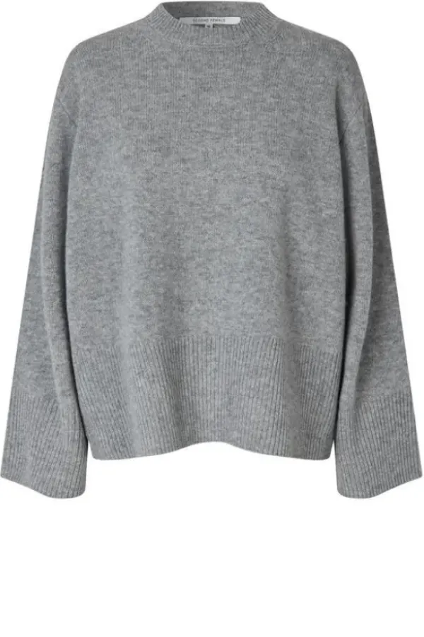 Alpha Knit O-Neck, grey melange Neuleet Ja Neuletakit|Uutuudet
