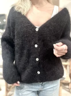 Sale - Cornelia mohairneuletakki, black Neuleet Ja Neuletakit