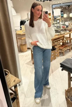 Sale - Pepper puuvillaneule, valkoinen Neuleet Ja Neuletakit