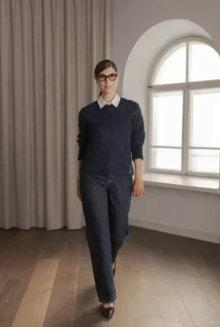 Arielle pitkähihainen neule, dark navy Neuleet Ja Neuletakit|Uutuudet