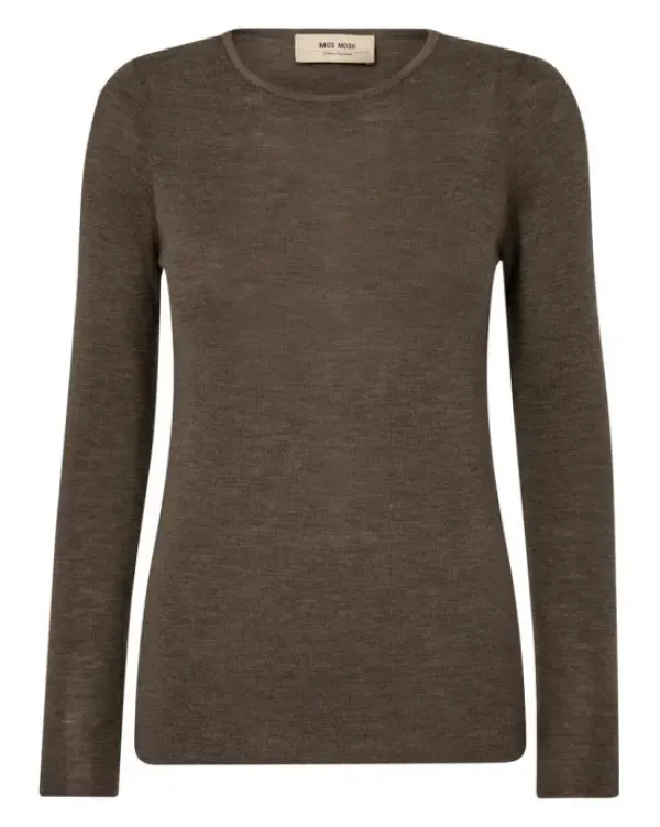 New Bouch pitkähih trikoopaita villaa, chocolate chip Paidat Ja Topit|Uutuudet