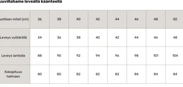 Sale Claressa puuvillahame leveällä käänteellä, greige Mekot Ja Hameet|Juhlavaatteet