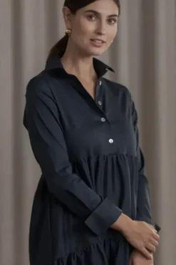 Online Clarette pitkähihainen mekko, dark navy Mekot Ja Hameet|Juhlavaatteet