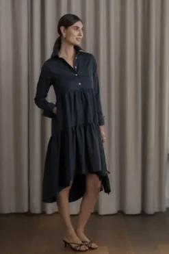 Online Clarette pitkähihainen mekko, dark navy Mekot Ja Hameet|Juhlavaatteet