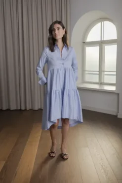 Sale Clarette pitkähihainen mekko, light blue Uutuudet|Mekot Ja Hameet