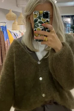 Outlet Cornelia mohairneuletakki, dark brown Neuleet Ja Neuletakit|Uutuudet