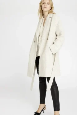 Online Edel villakangastakki, beige-valko Ulkotakit Ja -Liivit