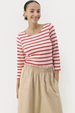 Clearance Emel t-paita, bittersweet and white stripe Paidat Ja Topit|Uutuudet