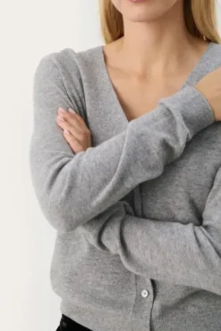 Esmi cashmere neuletakki, grey melange Neuleet Ja Neuletakit|Uutuudet