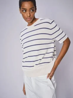 Finlo Paper lyhythihainen neule, ecru Paidat Ja Topit|Neuleet Ja Neuletakit