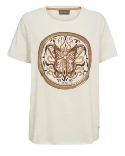 Online Fiona t-paita printillä, ecru Paidat Ja Topit|Uutuudet