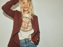 Online Fiona t-paita printillä, ecru Paidat Ja Topit|Uutuudet