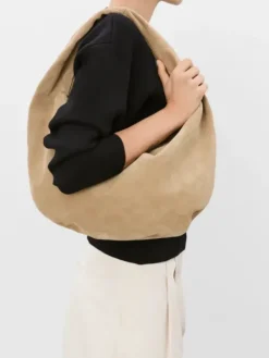 Clearance - Alva shoulder bag, suede sand Laukut