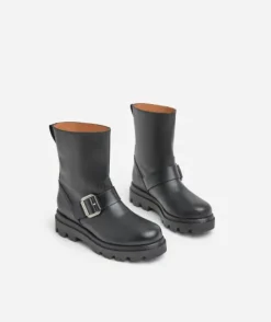 Hot - Anine saappaat nahkaa, musta Saappaat Ja Nilkkurit