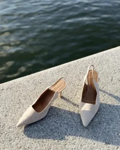 Hot - Franchesca Suede korkokengät, sand Korkokengät Ja Ballerinat