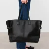 Sale - Lesley tote bag, leather black Laukut