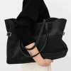 Hot - Lesley tote bag, suede black Laukut