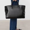 Discount - Lola tote bag leather, black Laukut