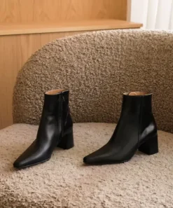 Sale - Riley nilkkurit nahkaa, musta Saappaat Ja Nilkkurit