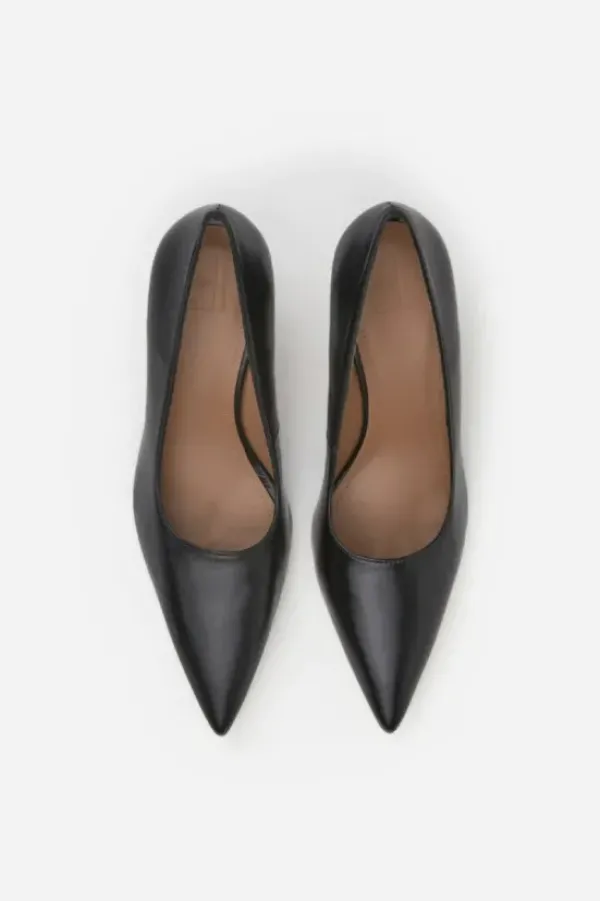 Clearance - Roberta Black Leather korkkarit Korkokengät Ja Ballerinat