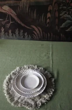 New Fransie pellavatabletti hapsuilla Keittiötekstiilit