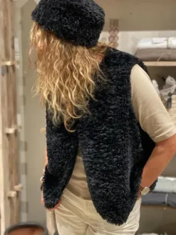 New Gauhar - Faux fur tekoturkishattu, black Hatut, Käsineet Ja Sukat