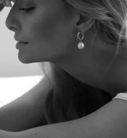 Online Gauhar - Lisäosat Fresh Water Pearl iso, hopea Gauhar Helsinki