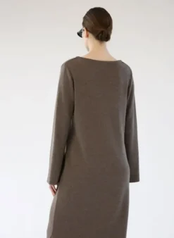 Clearance Gauhar - Merinovillainen neulemekko, coffee Mekot Ja Hameet|Neuleet Ja Neuletakit