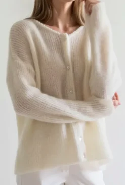 New Gauhar - Mohair neuletakki, white Neuleet Ja Neuletakit