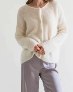 New Gauhar - Mohair neuletakki, white Neuleet Ja Neuletakit