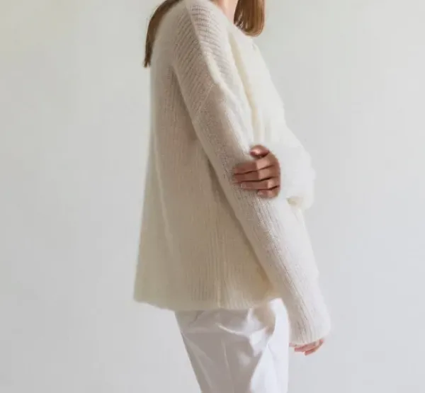 New Gauhar - Mohair neuletakki, white Neuleet Ja Neuletakit