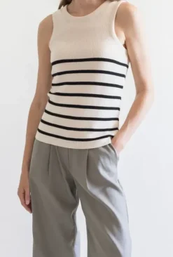 Clearance Gauhar - Racerback neuletoppi puuvillaa Paidat Ja Topit|Neuleet Ja Neuletakit