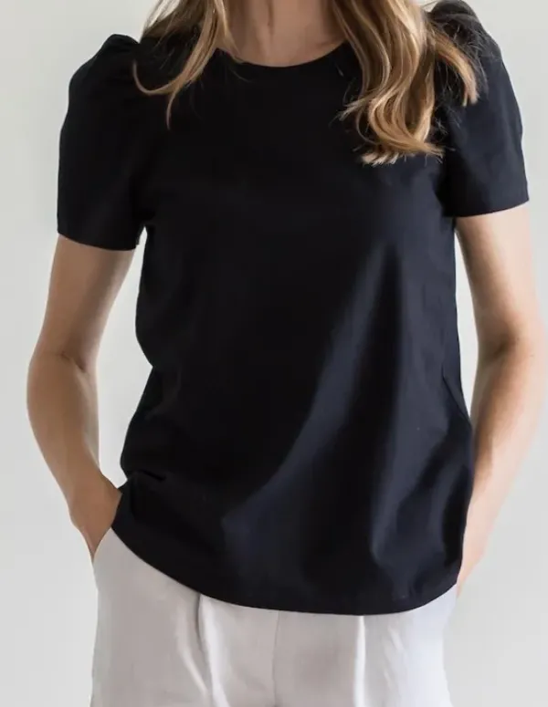 Online Gauhar - t-paita puff hihat musta Paidat Ja Topit