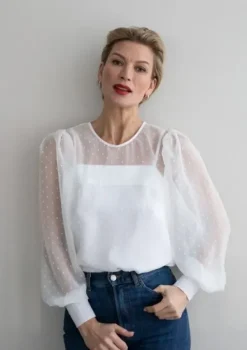 Clearance Gauhar - Tyllipusero, valkoinen Paidat Ja Topit|Juhlavaatteet