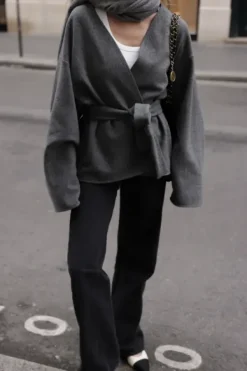 Discount Gauhar - Wool kietaisutakki, grey Ulkotakit Ja -Liivit