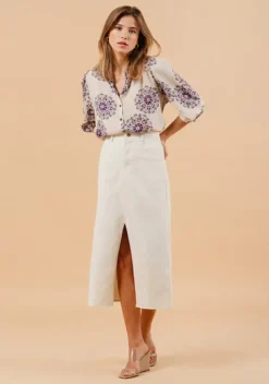 Clearance Grace&Mila - Maureen farkkuhame, ecru Mekot Ja Hameet