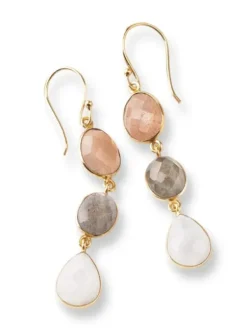 Outlet Granted Peach Moonstone Labradorite Moonstone GP korvakorut Korvakorut