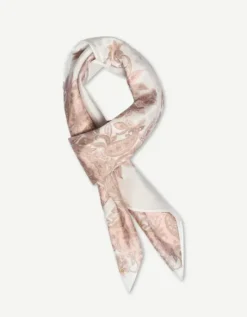 Outlet - Allis silkkihuivi, white print Huivit Ja Kaulurit