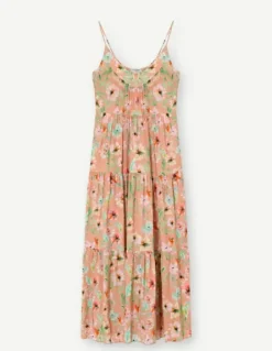 Clearance - Jolanta pitkä olkainmekko, cream print Mekot Ja Hameet|Juhlavaatteet