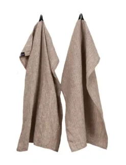 Hot - raidallinen keittiöpyyhe (2kpl), red/natural Keittiötekstiilit