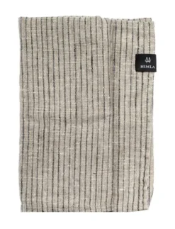 Best - raidalliset pellavaservetit (4pl), kohl/natural Keittiötekstiilit