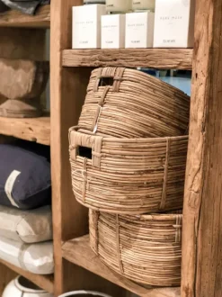 New - Chaka ovaalit rottinkikorit Kylpyhuonetarvikkeet|Säilytys