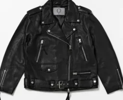 - Leah nahkatakki, musta Ulkotakit Ja -Liivit