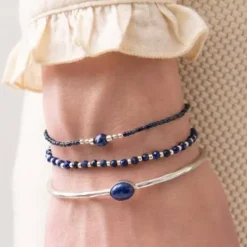 Clearance Iris rannekoru Lapis Lazuli, silver Rannekorut