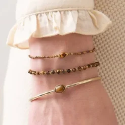 Sale Iris rannekoru Tiger Eye, gold Rannekorut