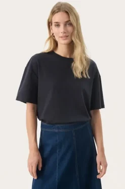 Jamina t-paita, dark navy Paidat Ja Topit|Uutuudet