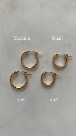 - Vienna hoops korvakorut S, kulta Joyem