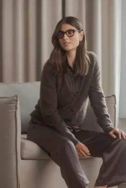 Clearance Karla cashmere neuletakki, dark chocolate Neuleet Ja Neuletakit|Uutuudet